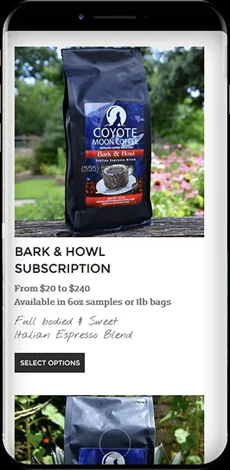 Coyote Moon Coffee: The Solution, mobile view 1