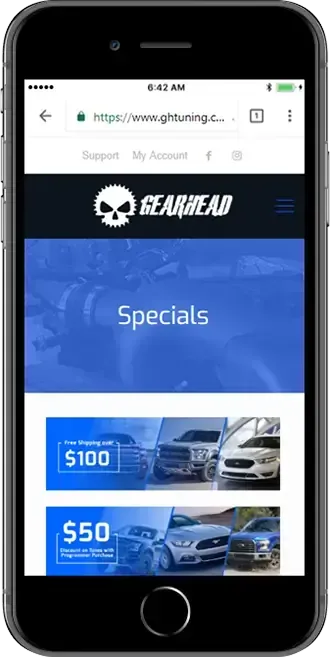 Gearhead Tuning: The Solution, mobile view 1
