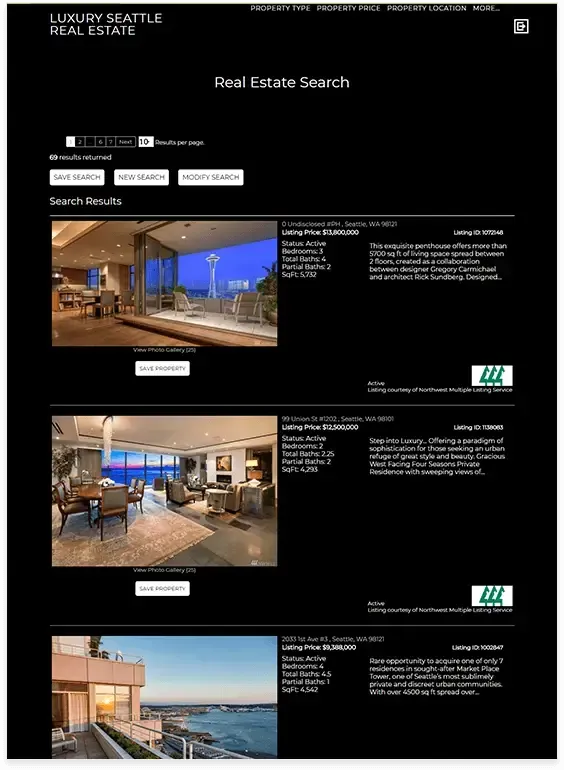 Luxury Seattle Real Estate: The Solution, screenshot 2