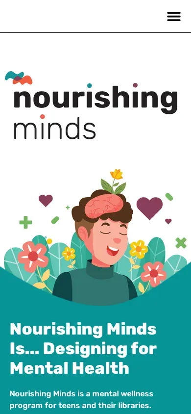 Nourishing Minds: What We Built, mobile view