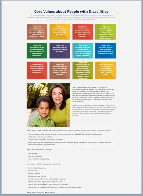 Texas Partners in Policymaking: The Solution, screenshot 3