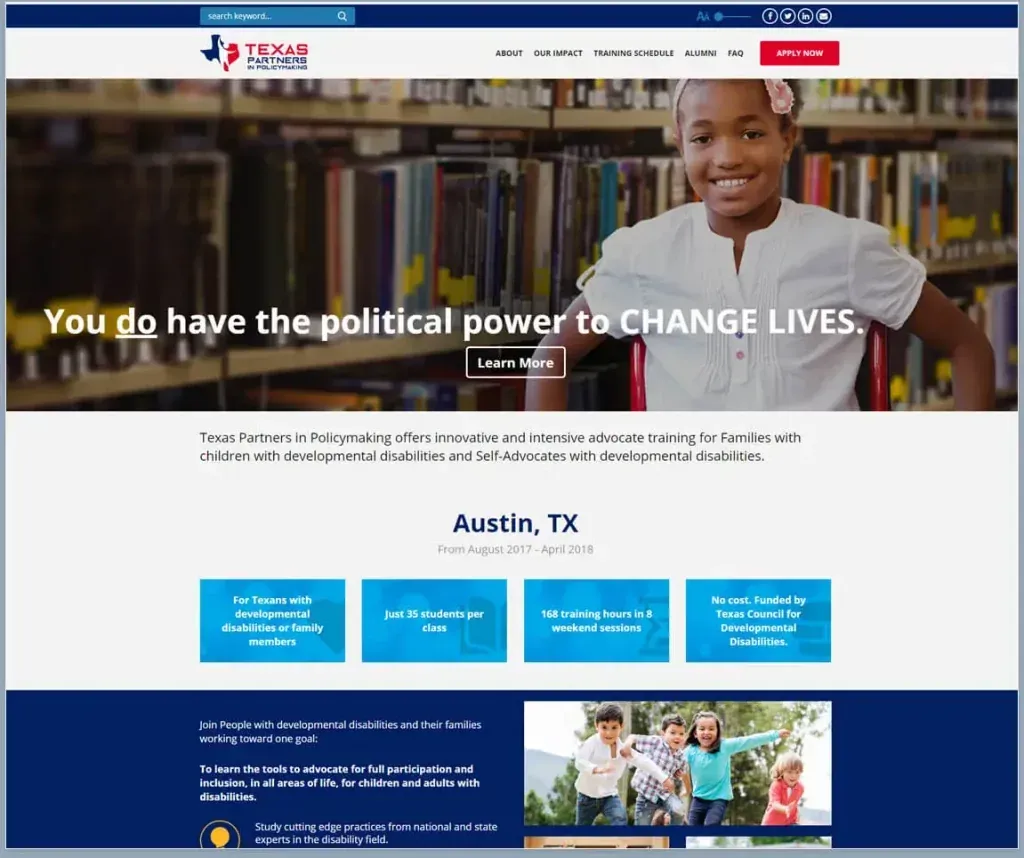 Texas Partners in Policymaking: The Solution, screenshot 1